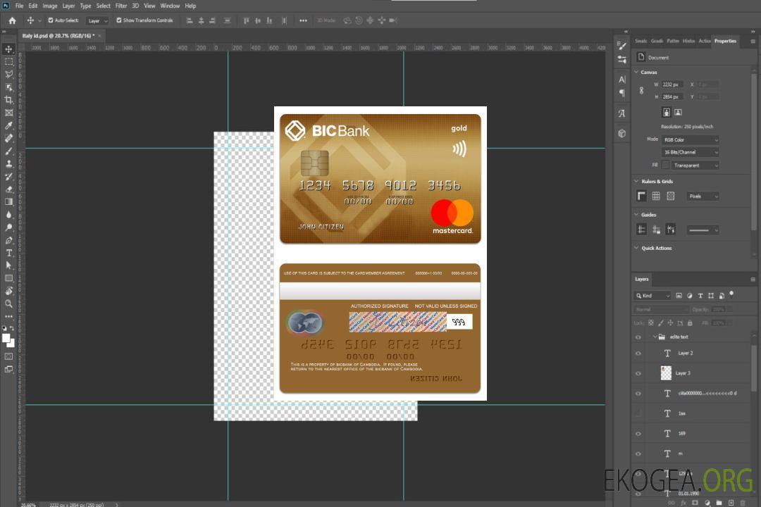 Cambodge BICBank credit gold mastercard template Cambodge BICBank credit gold mastercard template